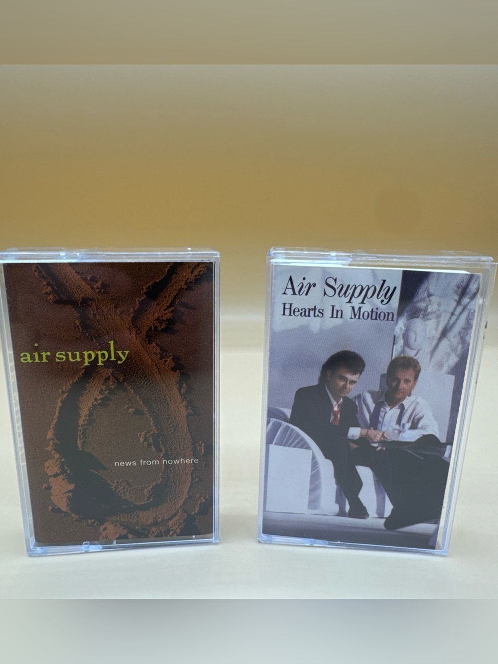 Air Supply Cassette tapes - News from Nowhere & Hearts in Motion - Vintage Rock